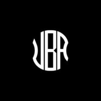 conception créative abstraite du logo de la lettre uba. design unique vecteur