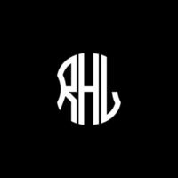 conception créative abstraite du logo de la lettre rhl. conception unique rhl vecteur