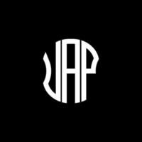 conception créative abstraite du logo de la lettre uap. uap design unique vecteur