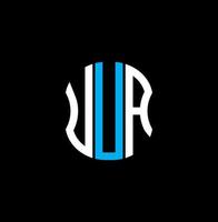 conception créative abstraite du logo de la lettre uua. uua design unique vecteur