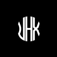 conception créative abstraite du logo de la lettre uhx. design unique vecteur