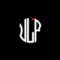 conception créative abstraite du logo de la lettre ulp. conception unique vecteur
