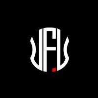 conception créative abstraite du logo de la lettre ufu. conception unique ufu vecteur