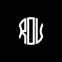 conception créative abstraite du logo de la lettre rdu. conception unique vecteur