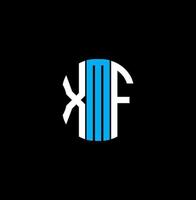 logo de lettre xmf conception créative abstraite. conception unique xmf vecteur