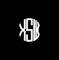 conception créative abstraite du logo de la lettre xsw. conception unique vecteur