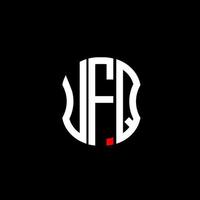 conception créative abstraite du logo de la lettre ufq. conception unique ufq vecteur