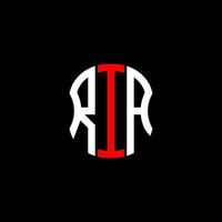 conception créative abstraite du logo de la lettre ria. design unique vecteur