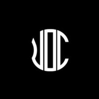 conception créative abstraite du logo de la lettre udc. conception unique de l'udc vecteur