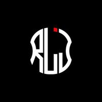 conception créative abstraite du logo de la lettre rjj. conception unique rjj vecteur