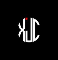 conception créative abstraite du logo de la lettre xjc. conception unique xjc vecteur