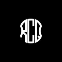 conception créative abstraite du logo de la lettre rcq. conception unique rcq vecteur