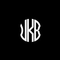 conception créative abstraite du logo de la lettre ukb. design unique ukb vecteur