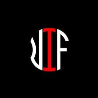 conception créative abstraite du logo de la lettre uif. design unique vecteur