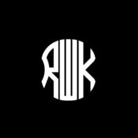 conception créative abstraite du logo de la lettre rwk. conception unique vecteur