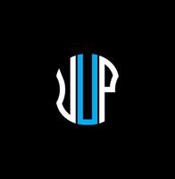 conception créative abstraite du logo de la lettre uup. design unique vecteur