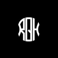 conception créative abstraite du logo de la lettre rqh. conception unique rqh vecteur