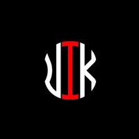 conception créative abstraite du logo de la lettre uik. design unique vecteur