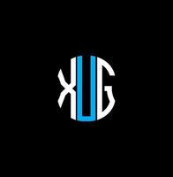 xug lettre logo abstrait création créative. conception unique xug vecteur