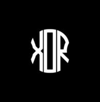 xdr lettre logo abstrait création créative. conception unique vecteur