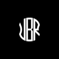conception créative abstraite du logo de la lettre ubr. design unique vecteur