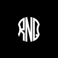conception créative abstraite du logo de la lettre rnq. conception unique vecteur