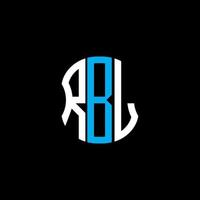 conception créative abstraite du logo de la lettre rbl. conception unique RBL vecteur