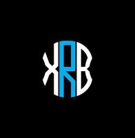 conception créative abstraite du logo de la lettre xrb. conception unique xrb vecteur