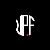 conception créative abstraite du logo de la lettre upf. conception unique vecteur