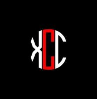 conception créative abstraite du logo de la lettre xcc. conception unique xcc vecteur