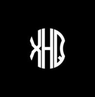 conception créative abstraite du logo de la lettre xhq. conception unique xhq vecteur