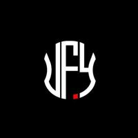conception créative abstraite du logo de la lettre ufy. design unique vecteur