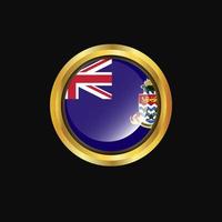 drapeau des îles caïmans bouton doré vecteur