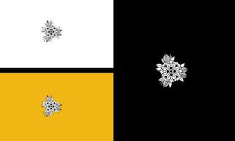 conception de contour d'illustration vectorielle de mandala de fleurs vecteur