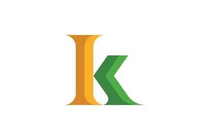 k lettre logo coloré vecteur