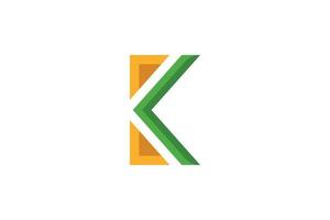 k lettre logo coloré vecteur