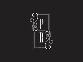 initiales pr luxe logo lettre vecteur
