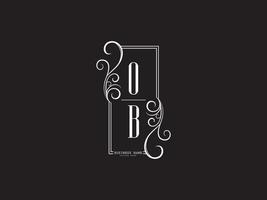 luxe ob bo ob logo lettre vector art