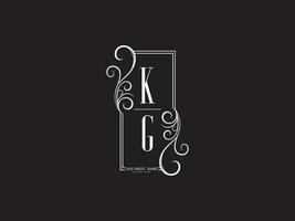 icône de logo premium kg gk, création de logo de lettre de luxe initiales kg vecteur