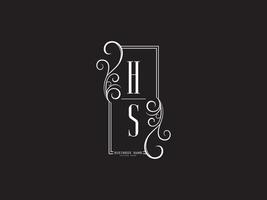 minimaliste hs sh luxe logo lettre vecteur image design