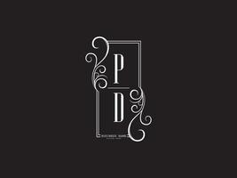 initiales pd luxe logo lettre vecteur