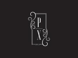 initiales px luxe logo lettre vecteur