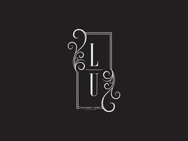 icône du logo lettre lu, initiales lu ul création d'image de logo de luxe vecteur