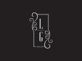 icône du logo lettre lg, initiales lg gl logo de luxe création d'image vecteur