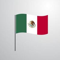 mexique agitant le drapeau vecteur