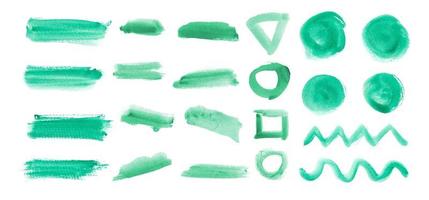 ensemble d'éléments de coup de pinceau vert vecteur