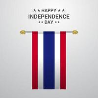 fond de drapeau suspendu fête de lindépendance de la thaïlande vecteur