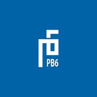 création de logo pb 6. logo monogramme. vecteur