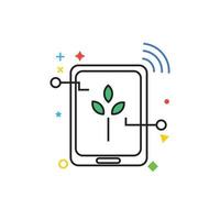 icône de l'agriculture intelligente, agriculture, écologie, numérique. très approprié pour les sites Web, les applications et autres. vecteur