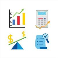 comptabilité, affaires, icône de la finance. conception vectorielle pour sites Web et applications. vecteur